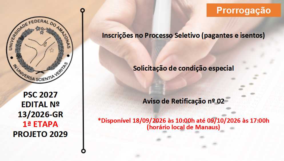 Edital 13/2026 - 1ª ETAPA - PROJETO 2029